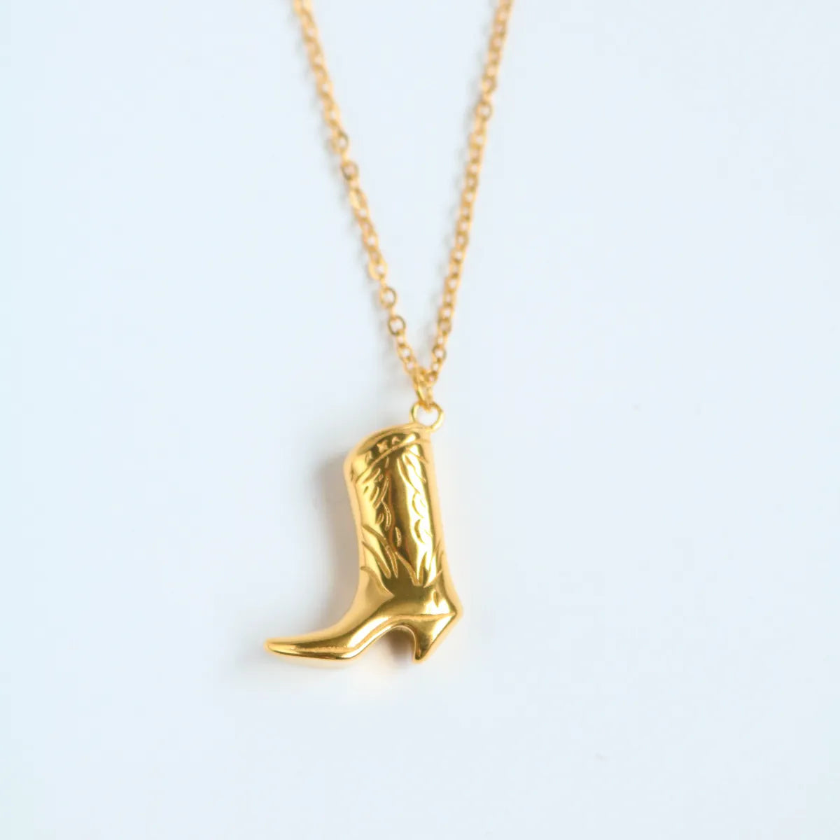 Simple Style Hat Boots High Heel Titanium Steel Wholesale Pendant Necklace