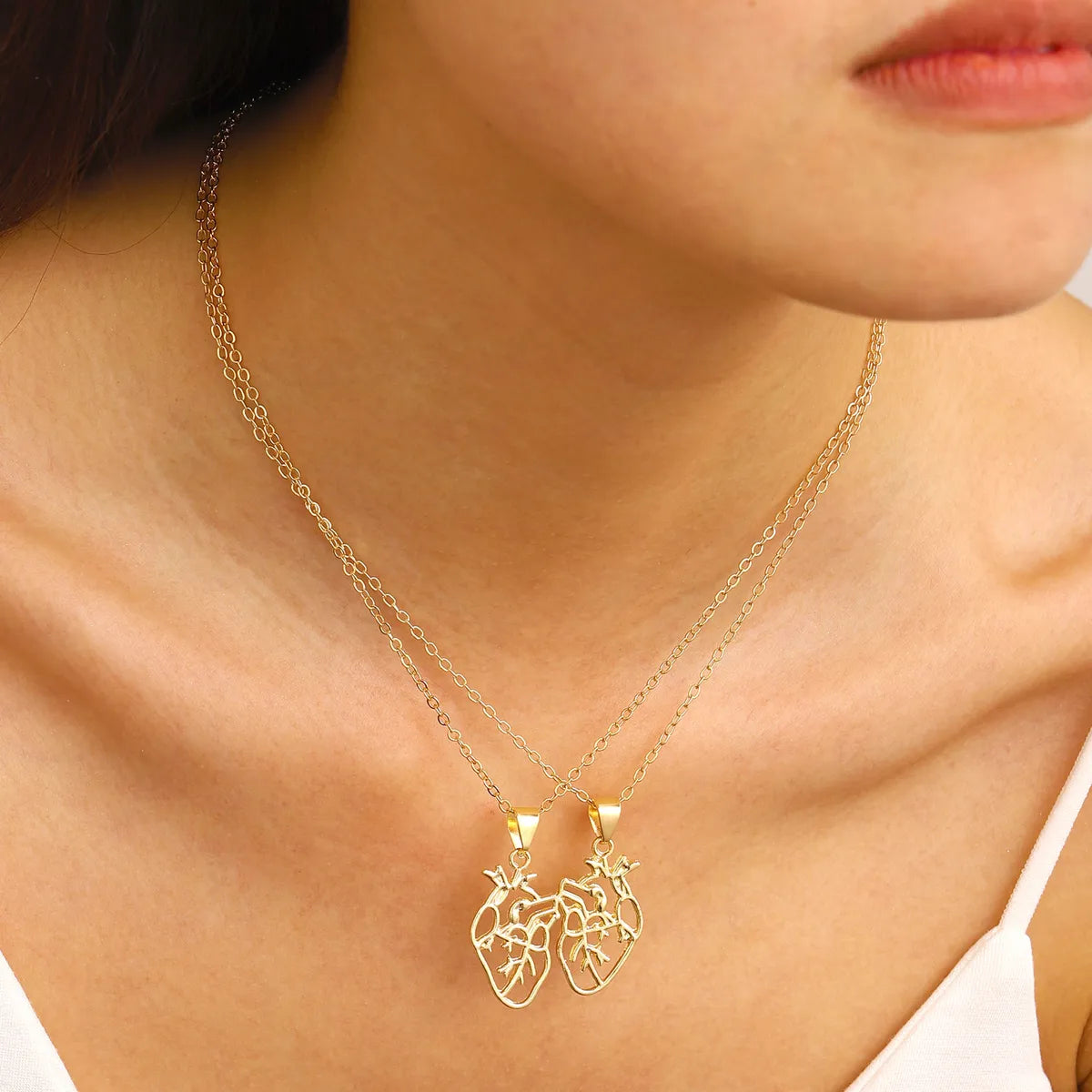 Simple Style Heart Alloy Valentine's Day Women's Pendant Necklace