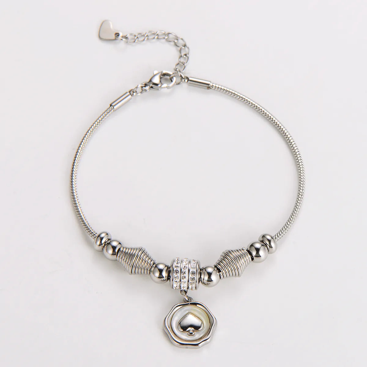 Simple Style Heart Shape 304 Stainless Steel 18K Gold Plated Bracelets In Bulk