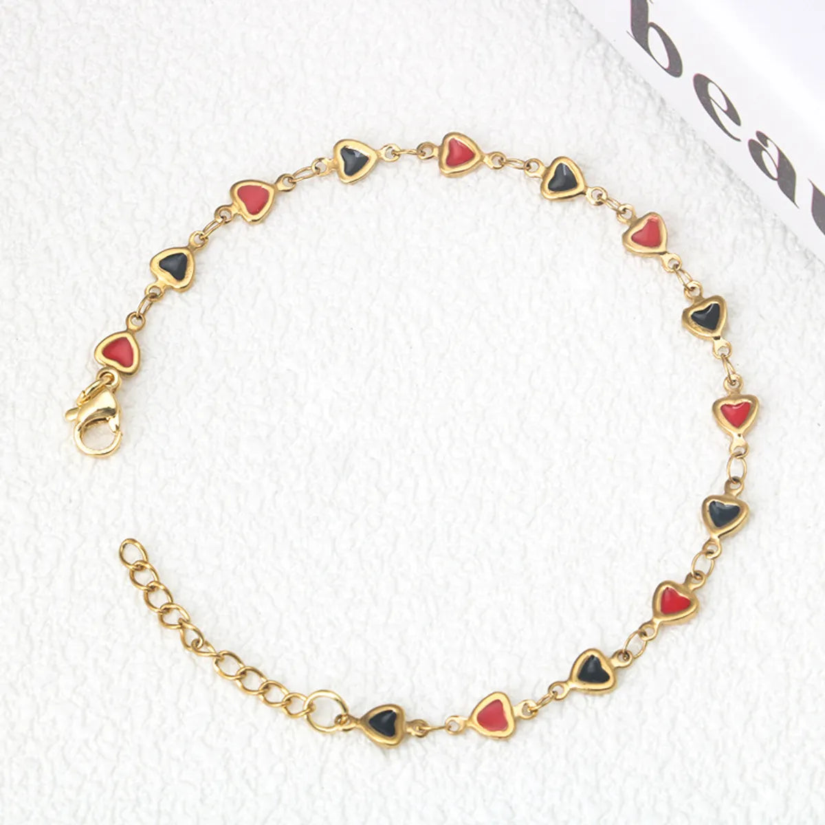 Simple Style Heart Shape 304 Stainless Steel 18K Gold Plated Bracelets In Bulk