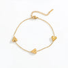 Simple Style Heart Shape 304 Stainless Steel Gold Plated Bracelets In Bulk