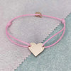 Simple Style Customization Laser Engraving Heart Shape 304 Stainless Steel Rope Woven Chain String Bracelets Wholesale