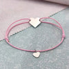 Simple Style Customization Laser Engraving Heart Shape 304 Stainless Steel Rope Woven Chain String Bracelets Wholesale