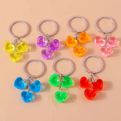 Simple Style Heart Shape Alloy Bag Pendant Keychain