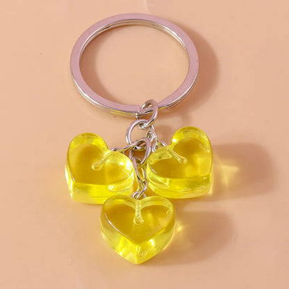 Simple Style Heart Shape Alloy Bag Pendant Keychain