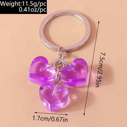 Simple Style Heart Shape Alloy Bag Pendant Keychain