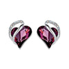 Simple Style Heart Shape Alloy Heart Plating Artificial Gemstones Women'S Ear Studs