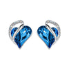 Simple Style Heart Shape Alloy Heart Plating Artificial Gemstones Women'S Ear Studs