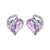 Simple Style Heart Shape Alloy Heart Plating Artificial Gemstones Women'S Ear Studs