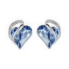 Simple Style Heart Shape Alloy Heart Plating Artificial Gemstones Women'S Ear Studs