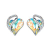 Simple Style Heart Shape Alloy Heart Plating Artificial Gemstones Women'S Ear Studs