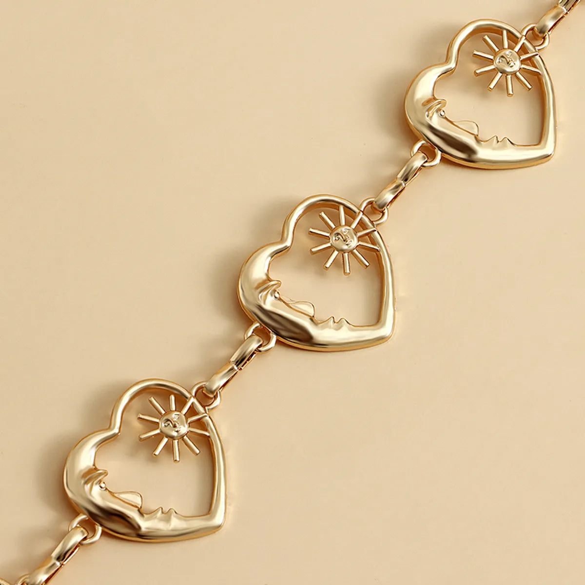 Simple Style Heart Shape Alloy Hollow Out Gold Plated Silver Plated Women's Waist Chain