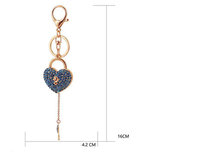 Simple Style Heart Shape Alloy Inlay Rhinestones Women'S Keychain