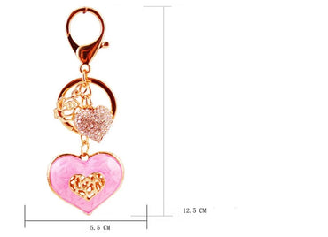 Simple Style Heart Shape Alloy Inlay Rhinestones Women'S Keychain