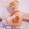 Simple Style Heart Shape Alloy Inlay Rhinestones Women'S Keychain