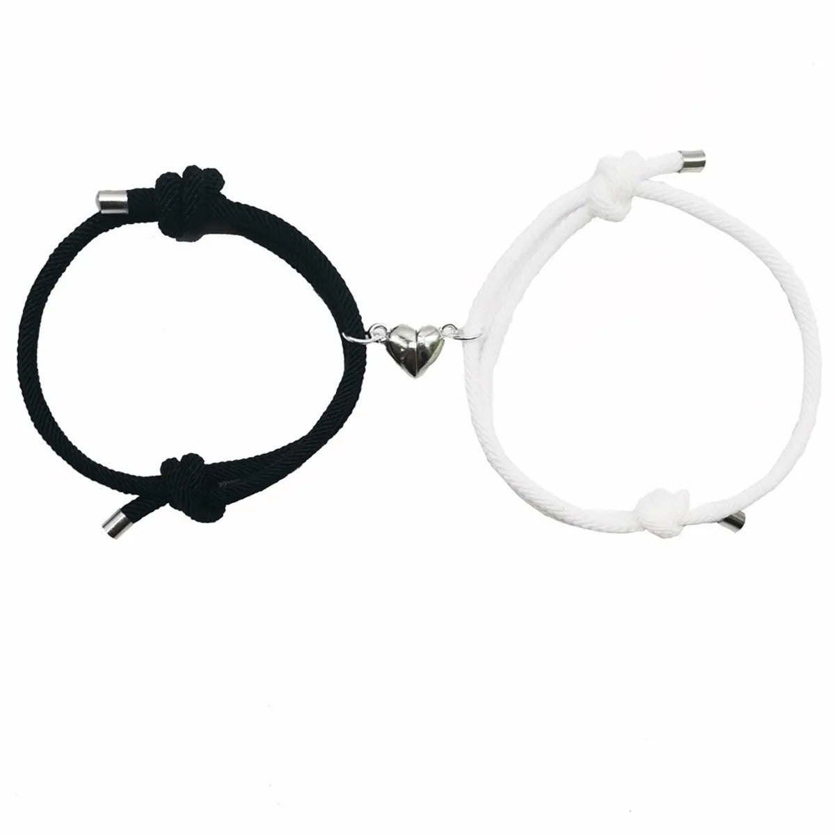 Simple Style Heart Shape Alloy Plating Couple Bracelets