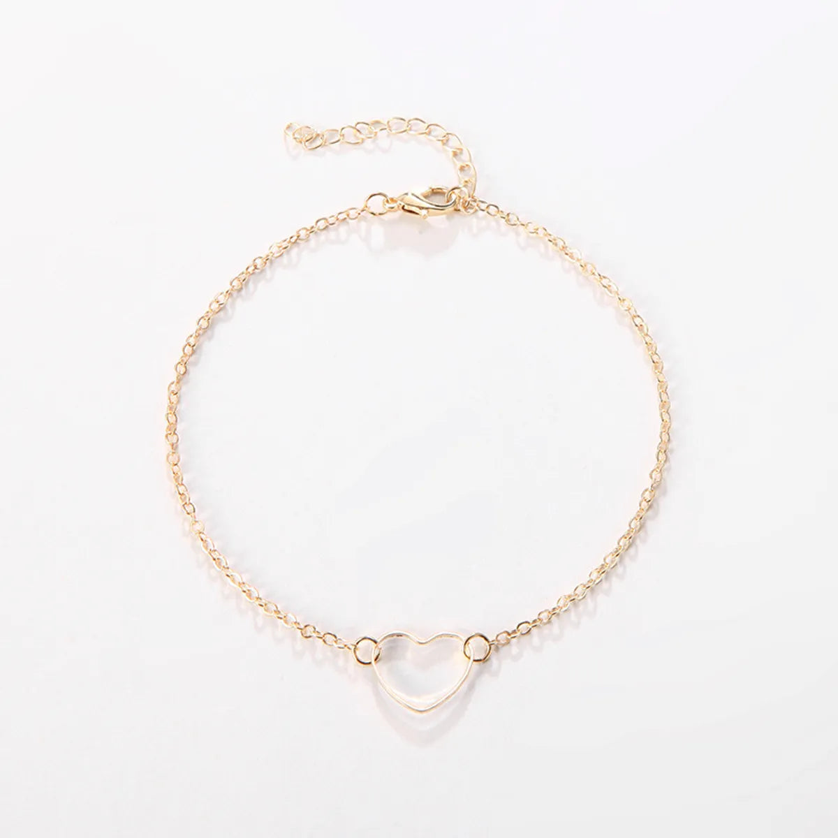 Simple Style Heart Shape Alloy Plating Women'S Bracelets