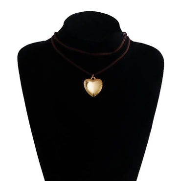 Simple Style Heart Shape Alloy Plating Women's Choker