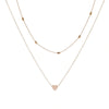 Simple Style Heart Shape Alloy Plating Women'S Layered Necklaces