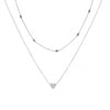 Simple Style Heart Shape Alloy Plating Women'S Layered Necklaces