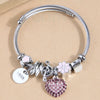 Simple Style Heart Shape Alloy Steel Inlay Zircon Women'S Bangle