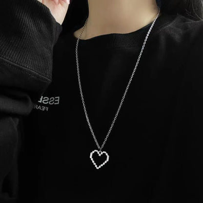 Simple Style Heart Shape Alloy Unisex Pendant Necklace