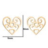 Simple Style Heart Shape Flower Stainless Steel Ear Studs 1 Pair