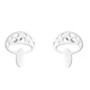 Simple Style Heart Shape Flower Stainless Steel Ear Studs 1 Pair