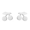 Simple Style Heart Shape Flower Stainless Steel Ear Studs 1 Pair