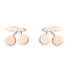 Simple Style Heart Shape Flower Stainless Steel Ear Studs 1 Pair