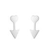 Simple Style Heart Shape Flower Stainless Steel Ear Studs 1 Pair