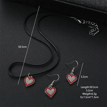 Simple Style Heart Shape Imitation Diamond Alloy Women'S Jewelry Set