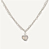 Wholesale Jewelry Simple Style Heart Shape Imitation Pearl Zircon Inlay Pendant Necklace