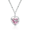 Wholesale Jewelry Simple Style Heart Shape Imitation Pearl Zircon Inlay Pendant Necklace