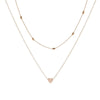 Wholesale Jewelry Simple Style Heart Shape Imitation Pearl Zircon Inlay Pendant Necklace