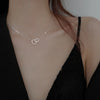 Wholesale Jewelry Simple Style Heart Shape Imitation Pearl Zircon Inlay Pendant Necklace