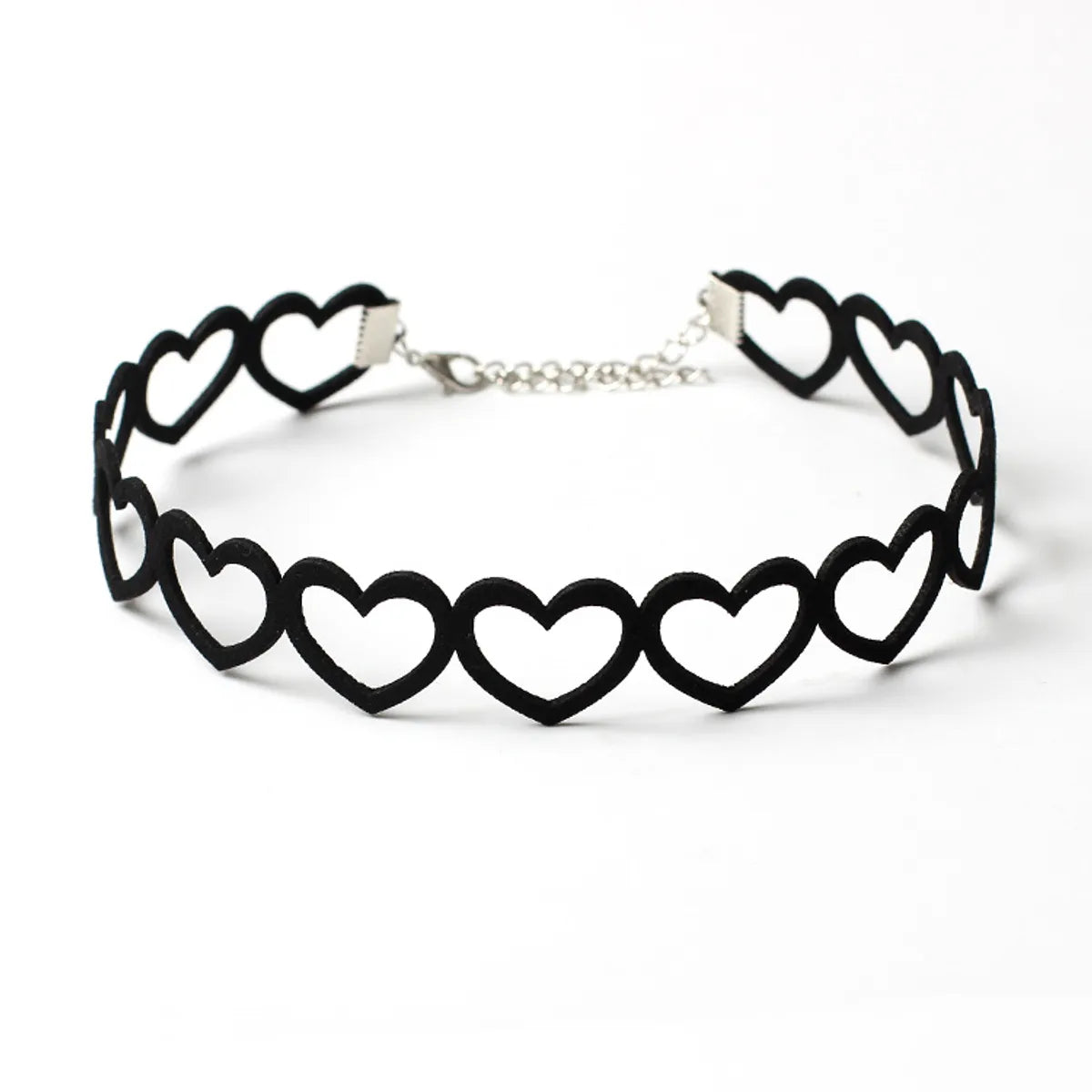 Simple Style Heart Shape Korean Velvet Plating Women'S Choker