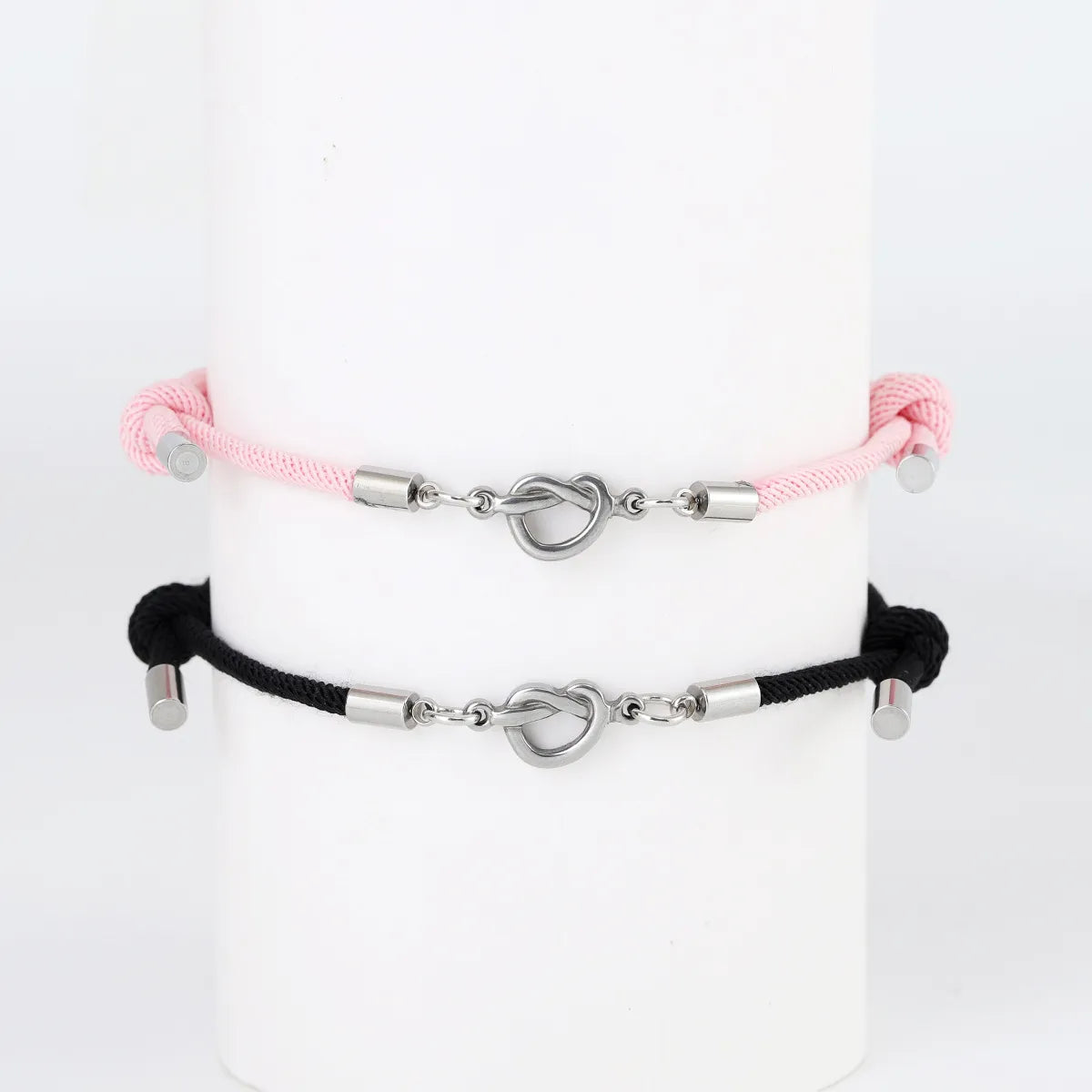 Simple Style Heart Shape Mixed Materials Rope Couple Bracelets