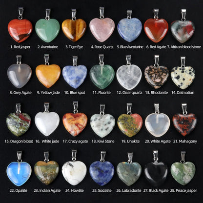 Simple Style Heart Shape Natural Stone Opal Polishing Charms