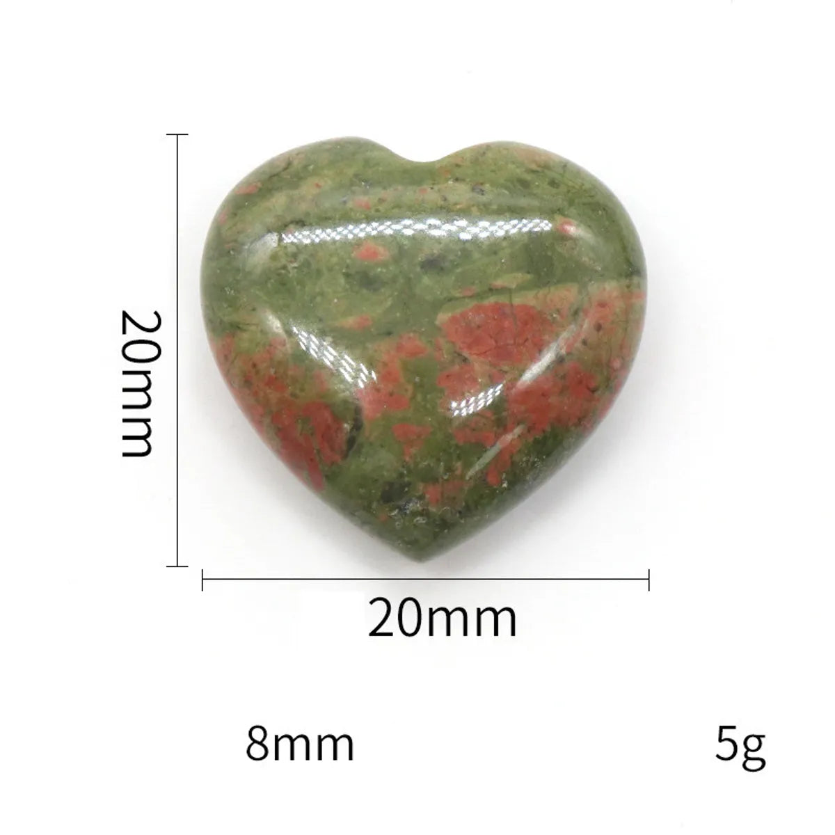 1 Piece Natural Stone Heart Shape