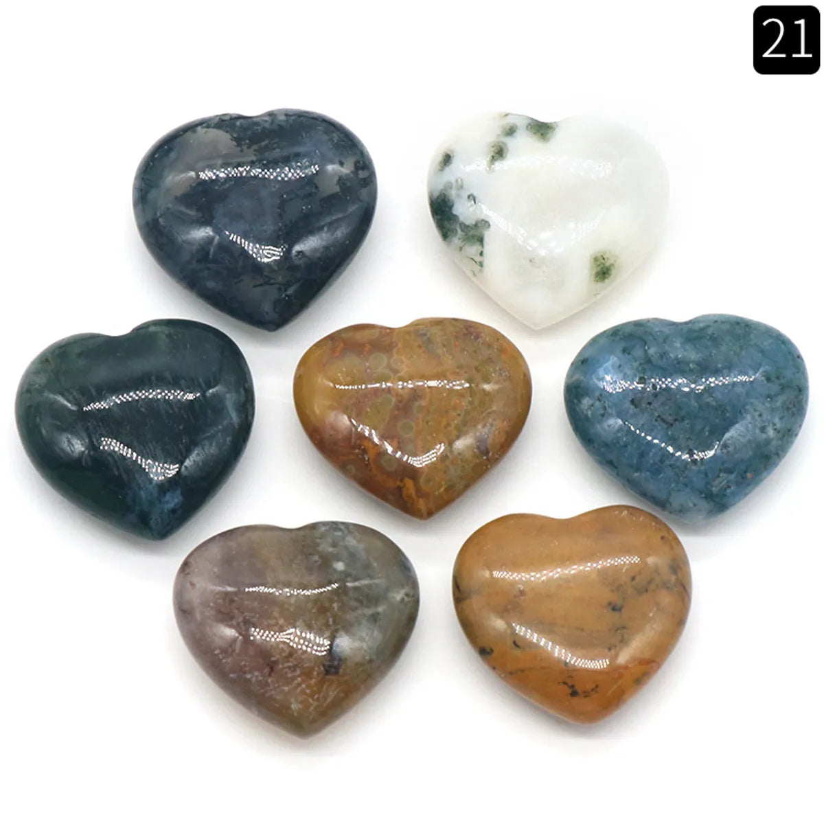 1 Piece Natural Stone Heart Shape