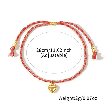 Simple Style Heart Shape Polyester Copper Wholesale Bracelets