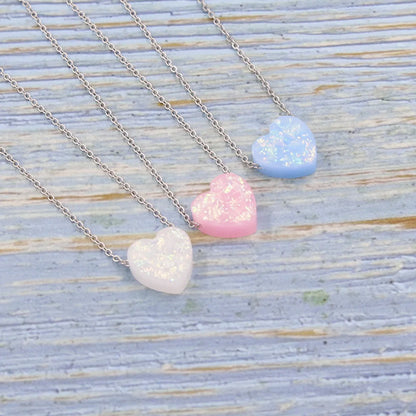 Simple Style Heart Shape Resin Women's Necklace