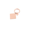 Simple Style Customization Laser Engraving Heart Shape Rhombus Stainless Steel Polishing Plating 18K Gold Plated Keychain