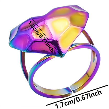 Simple Style Heart Shape Stainless Steel 18k Gold Plated Open Rings