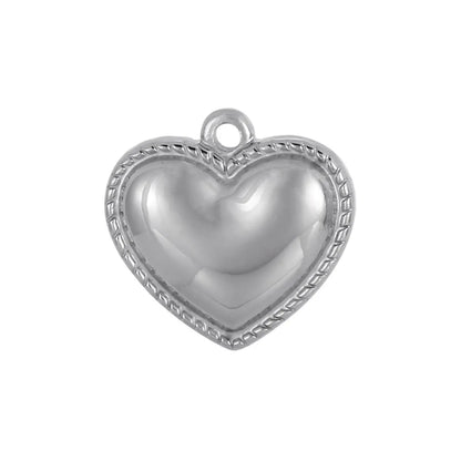 1 Piece Stainless Steel 18K Gold Plated Heart Shape Pendant