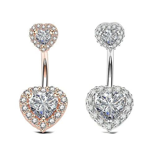 Simple Style Heart Shape Stainless Steel Metal Zircon Earrings Ear Studs 1 Piece