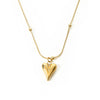 Simple Style Heart Shape Stainless Steel Plating 18k Gold Plated Bracelets Necklace