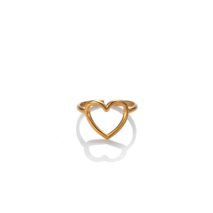 Wholesale Jewelry Simple Style Heart Shape 304 Stainless Steel Plating Rings Earrings