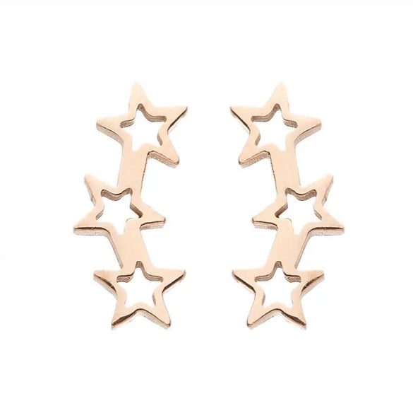 Simple Style Heart Shape Stainless Steel Plating Ear Studs 1 Pair